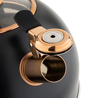 Viking 2.6-Quart Matte Black & Copper Stainless Steel Tea Kettle