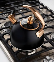 Viking 2.6-Quart Matte Black & Copper Stainless Steel Tea Kettle