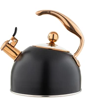 Viking 2.6-Quart Matte Black & Copper Stainless Steel Tea Kettle