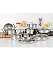 Viking 3-Ply 17-Piece Stainless Steel Cookware Set