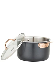 Viking 3-Ply Black and Copper 6-Quart Dutch Oven with Glass Lid