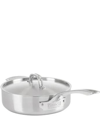 Viking Professional 5-Ply Stainless Steel Satin Finish Saute Pan With Lid
