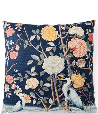 Noble Excellence Villa By Noble Excellence Floral Crane Filled Euro Sham