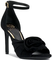 Vince Camuto Adaline Suede Flower Detail Dress Sandals