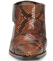 Vince Camuto Aimie Banded Snake Skin Leather Mules