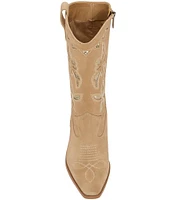 Vince Camuto Alisah Suede Western Cowgirl Boots