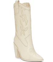 Vince Camuto Alisah Western Leather Cowgirl Boots