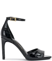 Vince Camuto Aliza Crocodile Embossed Patent Leather Dress Sandals