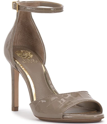 Vince Camuto Aliza Crocodile Embossed Patent Leather Dress Sandals