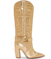 Vince Camuto Biancaa Leather Belted Western Boots