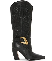 Vince Camuto Biancaa Leather Belted Western Boots