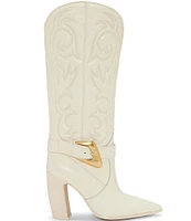 Vince Camuto Biancaa Leather Belted Western Boots