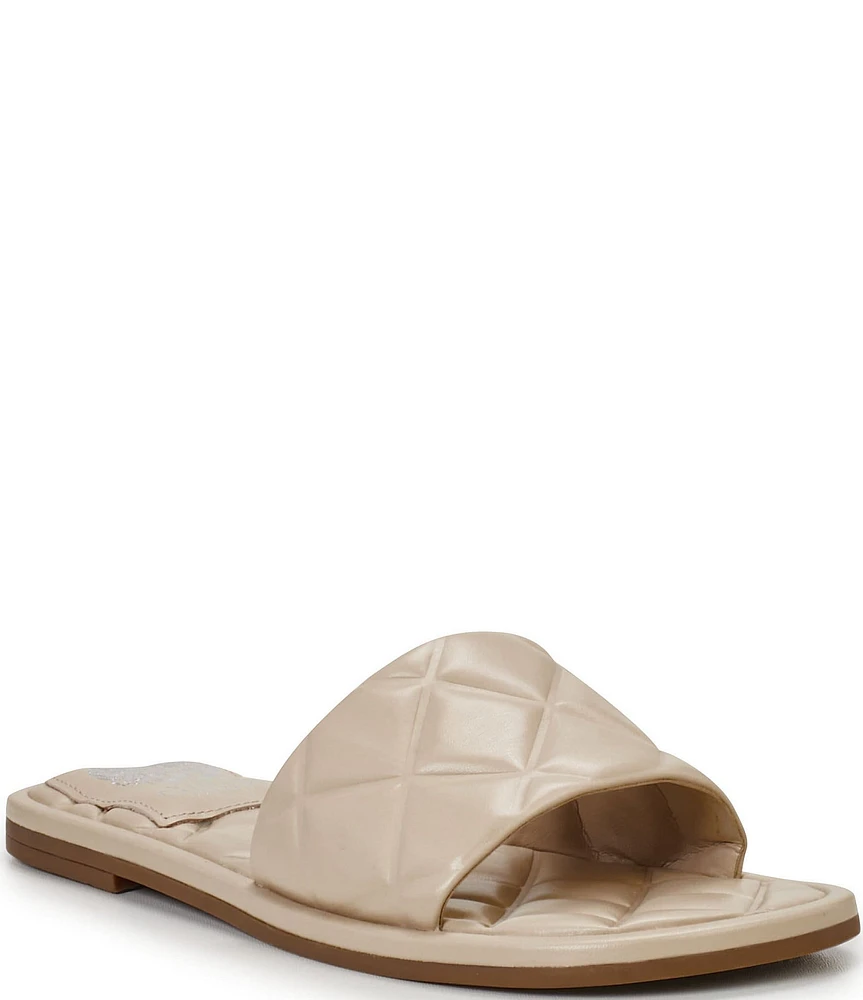 Vince Camuto Brennda Leather Flat Slides