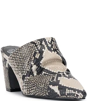 Vince Camuto Carlie Snake Embossed Leather Mules