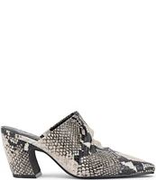 Vince Camuto Carlie Snake Embossed Leather Mules