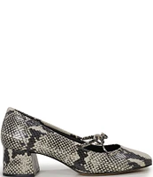 Vince Camuto Charley Snake Embossed Leather Bow Pumps