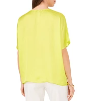 Vince Camuto Crew Neck Short Sleeve Blouse