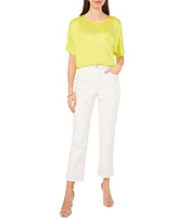 Vince Camuto Crew Neck Short Sleeve Blouse