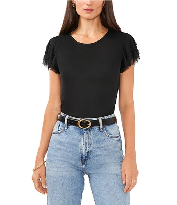 Vince Camuto Crew Neck Short Sleeve Blouse