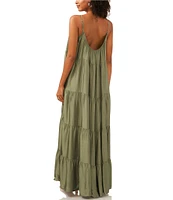 Vince Camuto Crew Neck Sleeveless Maxi A-Line Dress