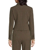 Vince Camuto Cropped Plaid Blazer