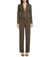 Vince Camuto Cropped Plaid Blazer