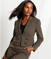 Vince Camuto Cropped Plaid Blazer