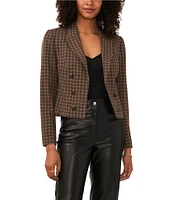 Vince Camuto Cropped Plaid Blazer