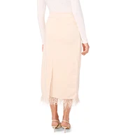 Vince Camuto Feather Trim A-Line Skirt