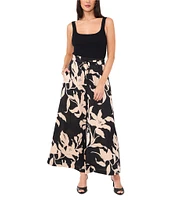 Vince Camuto Drawstring Waist Wide Leg Flat Front Pant