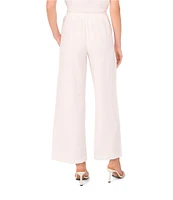 Vince Camuto Embroidered Coordinating Cutout Wide Leg Pants