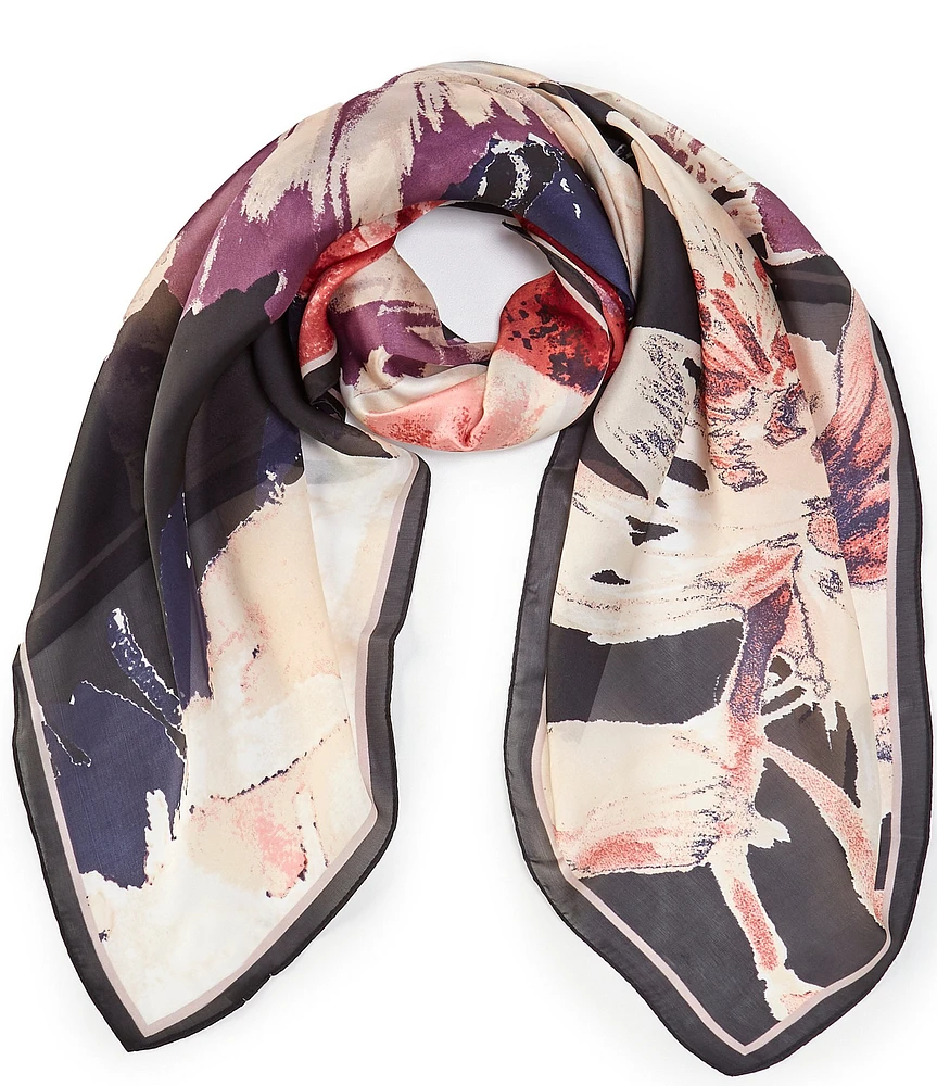 Vince Camuto Exploded Blooms Square Scarf
