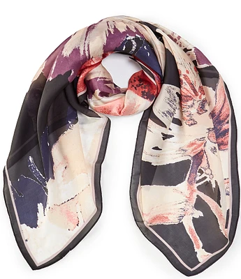 Vince Camuto Exploded Blooms Square Scarf