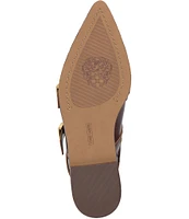 Vince Camuto Faye Leather Double Buckle Slinback Flats