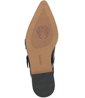 Vince Camuto Faye Leather Double Buckle Slinback Flats