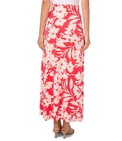 Vince Camuto Floral Print Maxi A-Line Skirt