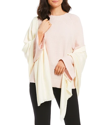 Vince Camuto Frayed Satin Wrap