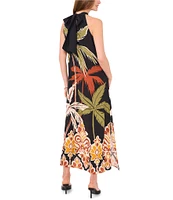 Vince Camuto Halter Neck Sleeveless Floral Dress