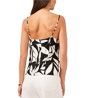 Vince Camuto Halter Neck Sleeveless Floral Print Blouse