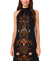 Vince Camuto Halter Sleeveless Maxi Tie Back Dress