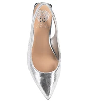 Vince Camuto Hamden Crinkle Metallic Leather Slingback Pumps