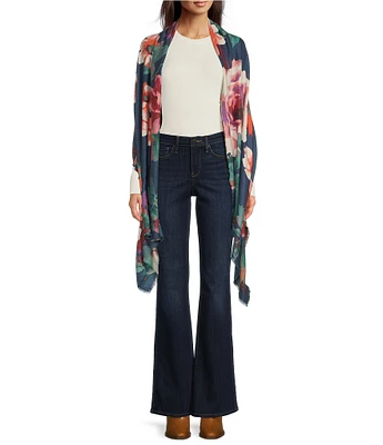 Vince Camuto Ikat Blooms Super Soft Scarf Wrap