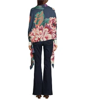 Vince Camuto Ikat Blooms Super Soft Scarf Wrap