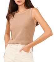 Vince Camuto Jersey Knit Sleeveless Crew Neck Keyhole Back Tank