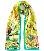 Vince Camuto Jungle Bloom Silk Oblong Scarf