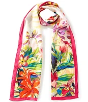 Vince Camuto Jungle Bloom Silk Oblong Scarf