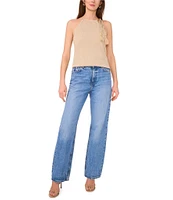 Vince Camuto Knit Halter Tie Neck Tassel Tank
