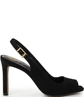 Vince Camuto Lidiya Suede Square Peep Toe Sling Pumps