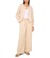 Vince Camuto Linen Wide Leg Tie Waist Pants
