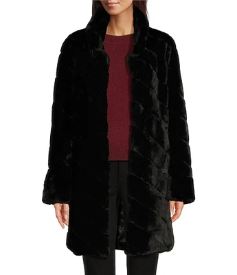 Vince Camuto Linney Faux Fur Collared Walker Coat